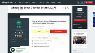 
                            8. What is the Bonus Code for Bet365 2019? - VIP £/€/$100 Promo Code