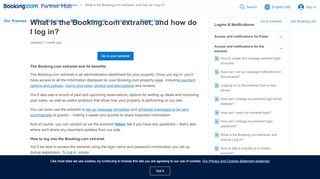 
                            5. What is the Booking.com extranet, and how do I log in? – Partner ...