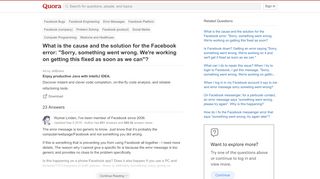 
                            3. What is the cause and the solution for the Facebook error:  ...