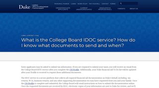 
                            9. What is the College Board IDOC service? How do I know what ...
