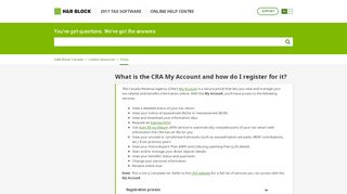 
                            10. What is the CRA My Account and how do I register for it? – H&R ...