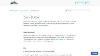 
                            13. What is the Deck Builder and how does it work? – TCGplayer.com
