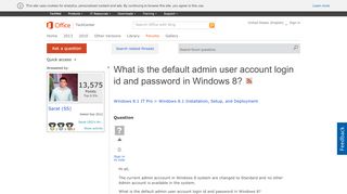 
                            6. What is the default admin user account login id and password in ...