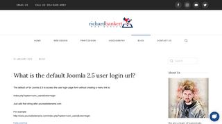 
                            6. What is the default Joomla 2.5 user login url?