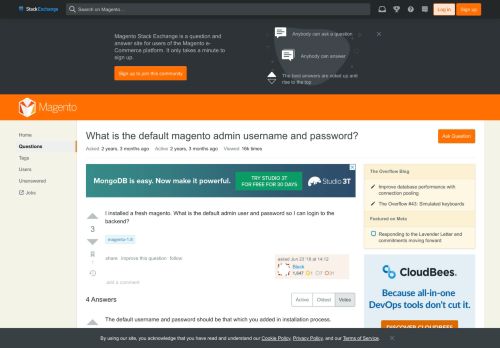 
                            8. What is the default magento admin username and ...