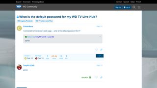 
                            1. What is the default password for my WD TV Live Hub?