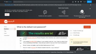 
                            2. What is the default root password? - Ask Ubuntu