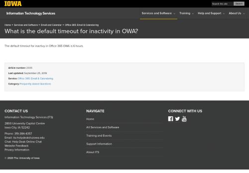 
                            9. What is the default timeout for inactivity in OWA? | Information ...