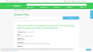 
                            9. What is the default user login and password for the PowerLogic Meter ...