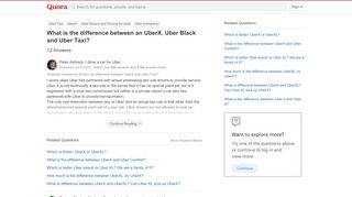 
                            8. What is the difference between an UberX, Uber Black and Uber Taxi ...