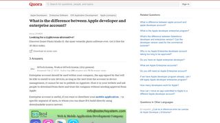 
                            11. What is the difference between Apple developer and enterprise ...