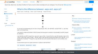 
                            5. What is the difference between .aspx and .aspx.cs? - Stack Overflow