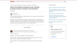 
                            11. What is the difference between senior scientist, principal ...