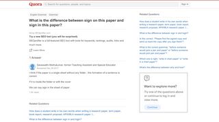 
                            2. What is the difference between sign on this paper and sign in this ...