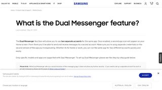 
                            4. What is the Dual Messenger feature? | Samsung Support Australia