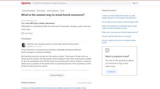 
                            4. What is the easiest way to email bomb someone? - Quora
