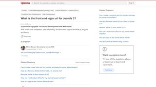 
                            7. What is the front end login url for Joomla 3? - Quora