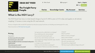 
                            8. What is the HGV Levy? | Freightlink - The Freight Ferry People