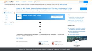 
                            2. What is the HTML character reference code for the percent sign ...
