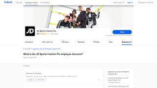 
                            5. What is the JD Sports Fashion Plc employee discount? | Indeed.com