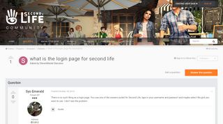 
                            9. what is the login page for second life - Viewers - SecondLife ...