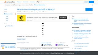 
                            2. What is the meaning of symbol $ in jQuery? - Stack Overflow