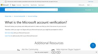 
                            9. What is the Microsoft account verification? | Skype Support