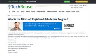 
                            12. What is the Microsoft Registered Refurbisher Program? Tech Reuse