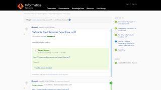 
                            9. What is the Netsuite Sandbox url? - Informatica Network