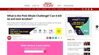 
                            1. What is the Pink Whale Challenge? Can it kill its evil twin brother ...