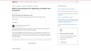 
                            10. What is the procedure for registering on Sodexo as a merchant? - Quora