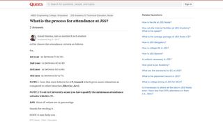 
                            9. What is the process for attendance at JSS? - Quora