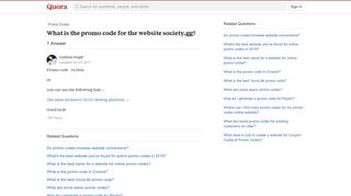 
                            6. What is the promo code for the website society.gg? - Quora