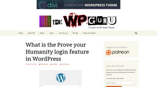 
                            2. What is the Prove your Humanity login feature in WordPress | The WP ...