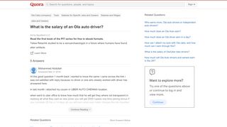 
                            8. What is the salary of an Ola auto driver? - Quora