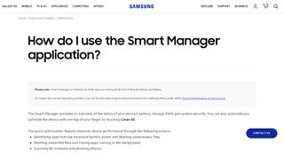 
                            5. What is the Smart Manager application? | Samsung Support UK