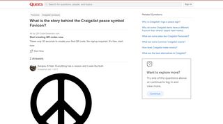 
                            6. What is the story behind the Craigslist peace symbol Favicon? - Quora