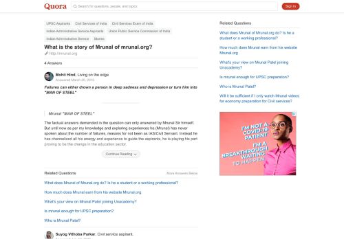 
                            9. What is the story of Mrunal of mrunal.org? - Quora