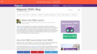 
                            12. What is the TOEFL Junior? - Magoosh TOEFL Blog