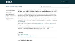 
                            6. What is the web app and what can it do? – Dashlane