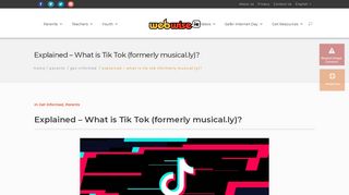 
                            11. What is Tik Tok (formally musical.ly)? - Webwise