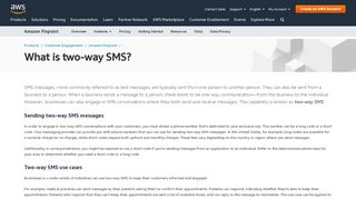 
                            4. What is Two-Way SMS? - AWS - Amazon.com
