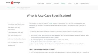 
                            11. What is Use Case Specification? - Visual Paradigm