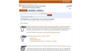 
                            2. What is UT Market? - askUS