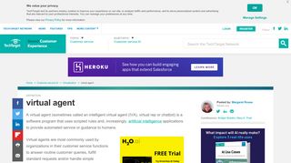 
                            13. What is virtual agent (intelligent virtual agent or virtual rep ...