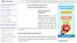 
                            8. What is Workbench Salesforce ? workbench.developerforce.com