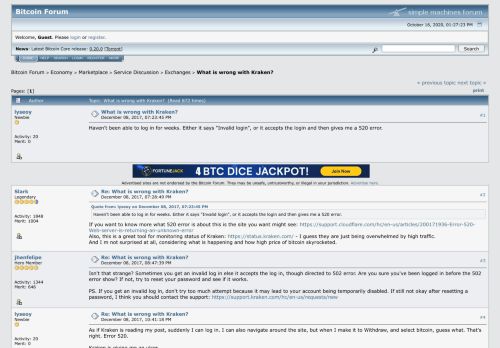 
                            4. What is wrong with Kraken? - Bitcointalk