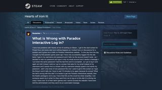 
                            13. What is Wrong with Paradox Interactive Log in? :: Hearts of Iron III ...