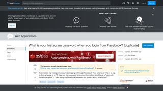
                            13. What is your Instagram password when you login from Facebook ...