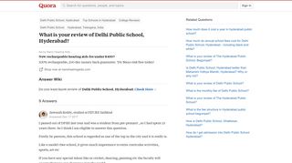 
                            12. What is your review of Delhi Public School, Hyderabad? - Quora